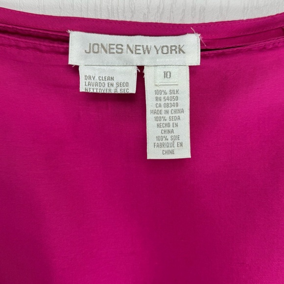 Vintage Silk Maxi Wrap Skirt Size 10 Pink Jones New York 90s - Picture 6 of 9